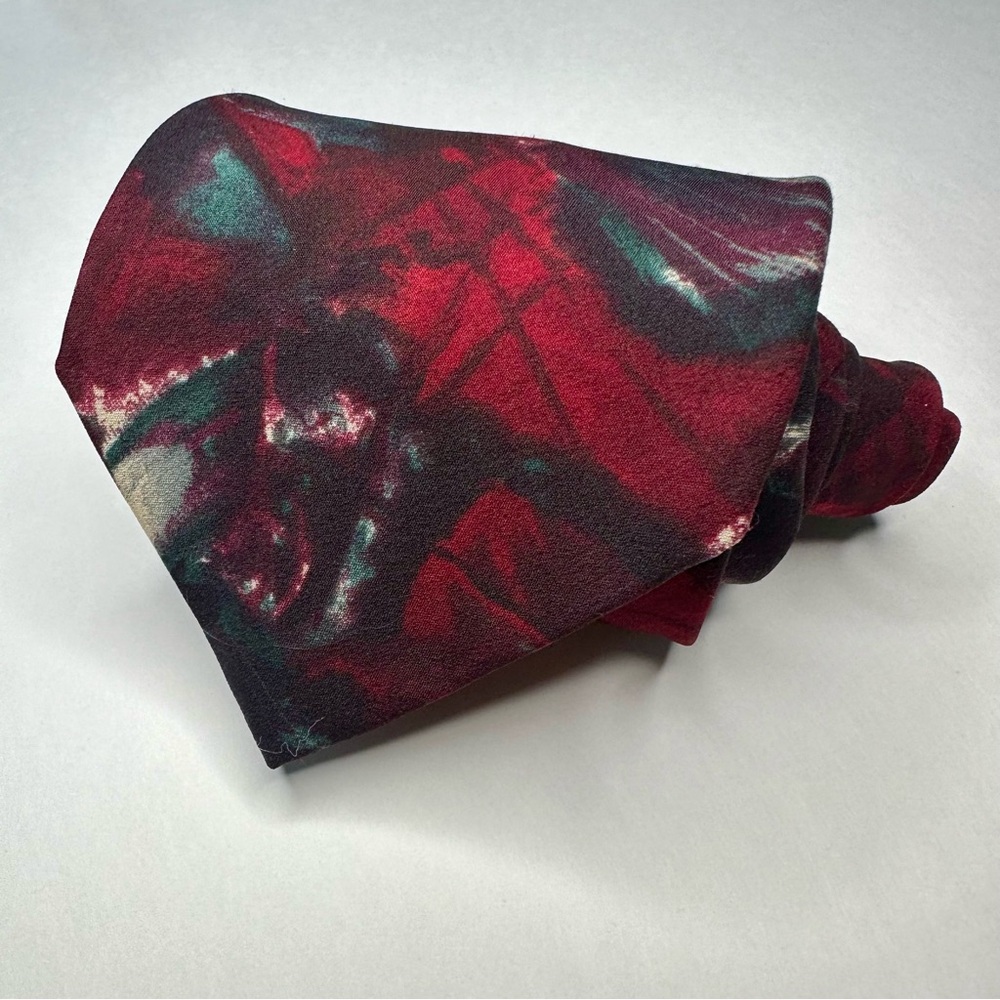 Vintage Christian DIOR MONSIEUR Abstract Brushstroke Classic Tie - Picture 6 of 6